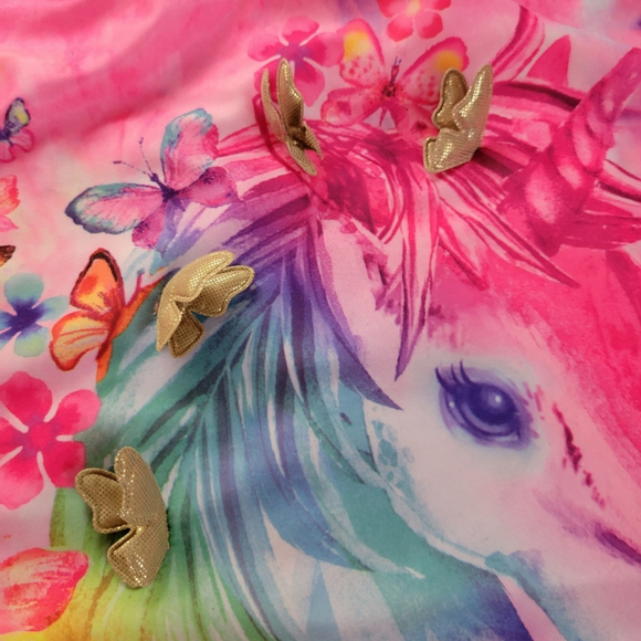 XL 14/16 Unicorn Girls Swimsuit by Wonder Nation - Picture 3 of 6